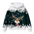 thumbnail image 4 of Kids Christmas Sweatshirts Reindeer Sweatshirt Pullover Long Sleeve Christmas Crewneck Sweatshirt Boys Holiday Outfits 10-11 Years, 4 of 4