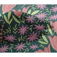 thumbnail image 4 of oneOone Viscose Chiffon Dark Teal Green Fabric Leaves & Floral Dress Material Fabric Print Fabric By The Yard 42 Inch Wide, 4 of 4