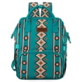 thumbnail image 4 of Wrangler Aztec Travel Backpack Baby Bag for Women with Stroller Strap and Side Bottle Pockets Organized Diaper Bag, Green, 4 of 9