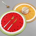 thumbnail image 1 of 2 pcs pp woven round western rugs insulation mat dining table, 1 of 5