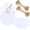 White, variant on 2.5 Inch Round Kraft Paper Gift Tags with String, 100PCS Blank Tags