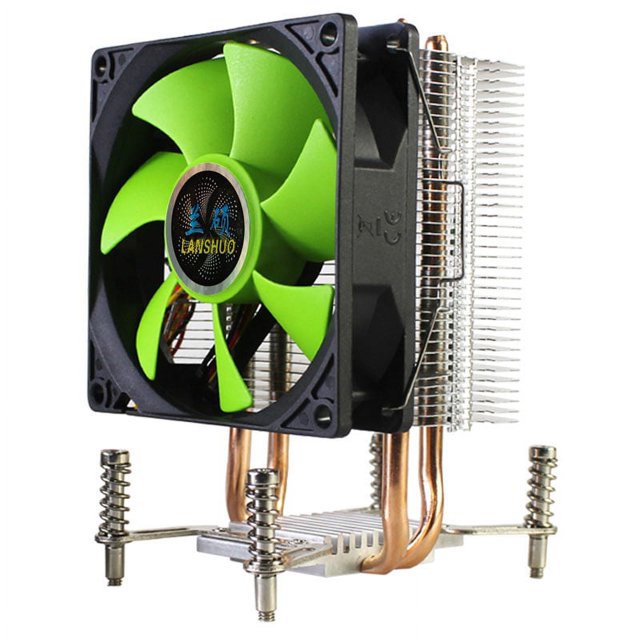 Disipador de CPU con dos tubos de calor y ventilador ultrasilencioso para LGA 2011 X79 X99 X299 (Ventilador único de 3 pines)