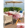 thumbnail image 5 of Outdoor Tablecloth with Umbrella Hole for Patio/Picnic/Party/Camping, Ocean Red Octopus Waterproof Table Cloth Rectangle Table Cover Washable, Coastal Coral Beach Nautical Starfish (60"x 84"), 5 of 8