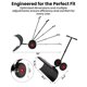 thumbnail image 4 of Yeshouse Pala quitanieves resistente con ruedas, cuchilla de acero ajustable, empujador manual ideal para limpiar nieve en entradas de vehículos y aceras sin dañar la espalda, 4 of 8