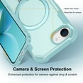 thumbnail image 4 of TECH CIRCLE Magneitc Case for iPhone 16e,Shockproof Invisible Ring Stand Case Compatible with Mag Safe Rugged Back Cover for iPhone 16e,Blue, 4 of 7
