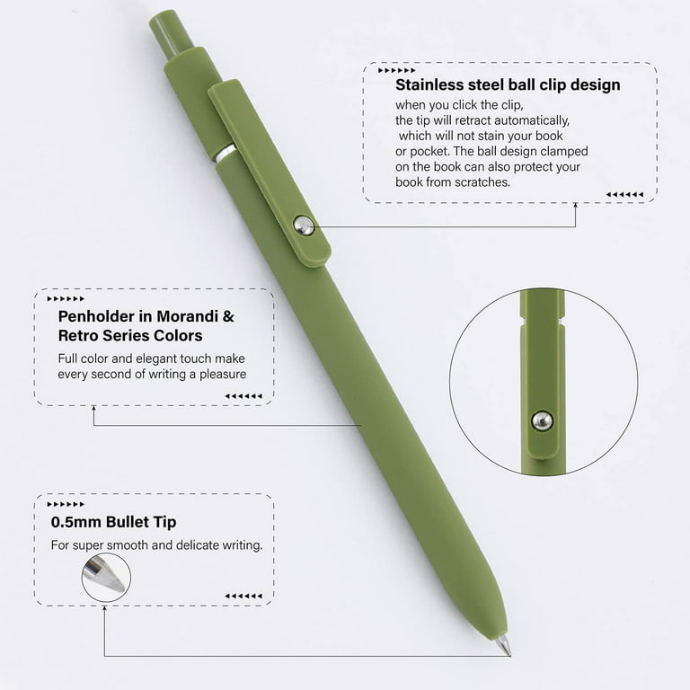 5pcs Pastel Colored Gel Ink Pens For Journaling, Scrapbooking