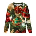 thumbnail image 4 of Holiday Savings! Titcea Christmas Sweatshirts for Women Long Sleeve Crew Neck Christmas Tree Print Shirts Loose Comfort Casual Tops, Gifts for Her, 4 of 4