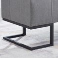 thumbnail image 3 of Imperial Capitonné Double Ottoman Avec Base Noir (Gris), 3 of 5