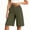 #01 Army Green 【Mix, Match & Rotate: Stock Up on Daily Colors】, variant on Women's Hemp Blend High Waisted Straight Leg Pants, Trousers with Pockets for Women, Elastic Waist Relaxed Fit, Casual Loose Flowy Capris for Summer Beach Business Office, Capri