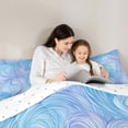 thumbnail image 5 of Homewish Gradient Stripes 3 Pieces Queen Comforter Set For Teens Boys Girls,Ombre Geometric Lines Ultra Soft Bedding Sets,Minimalist Abstract Artwork Bedding Comforter Set,Luxury Bedroom Decor, 5 of 8