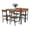 Vintage brown, variant on Studyset 63" x 27.5" Dining Table with 4 Chairs, Oval Kitchen Table and Chairs for 4, Modern Kitchen Table Set for Dinner Room, Kitchen