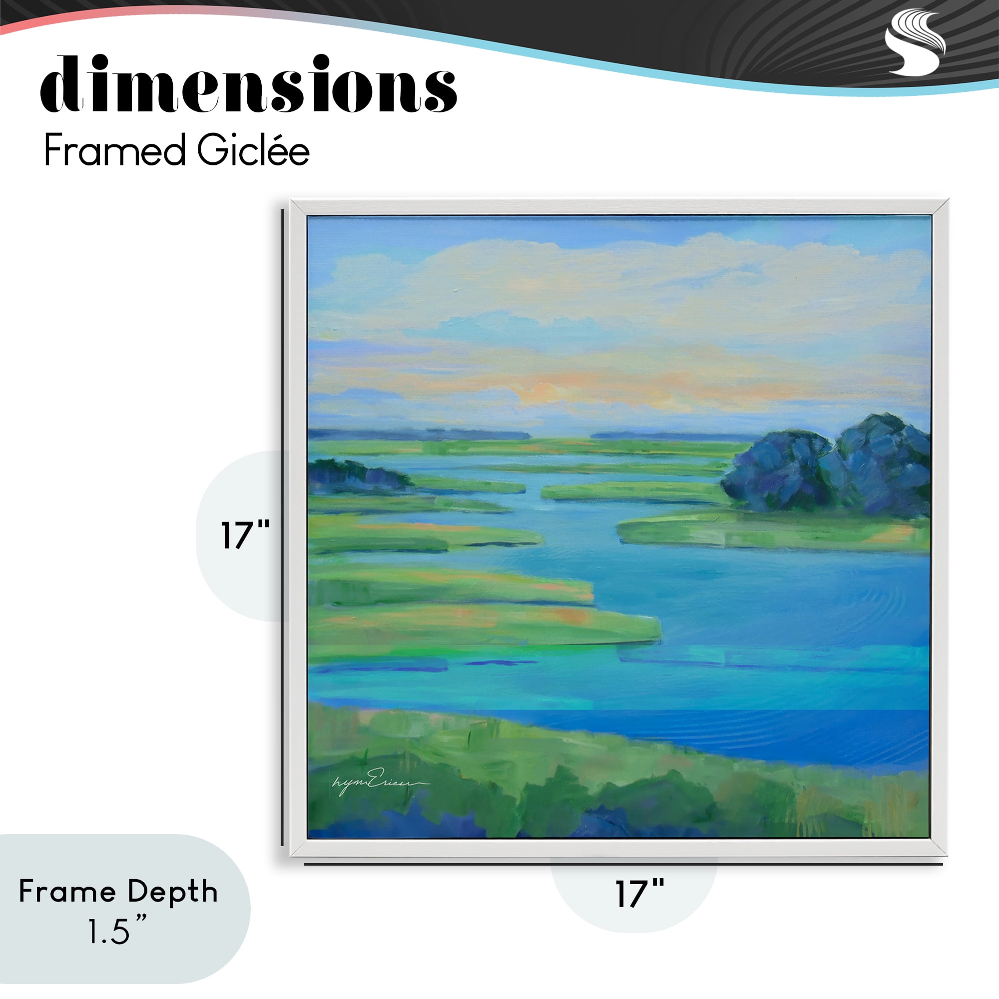 Stupell Industries Scenic Scarborough Marshes White Framed Giclee Art, design by Lynn Ericson Fine Art