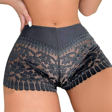 4 Packs Women s Underwear Flat Angle Breathable Curve High Waisted Briefs Panties for Women XXXXL Black