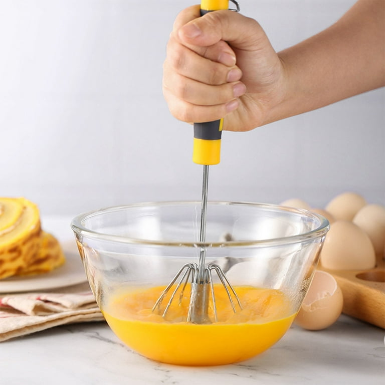 Hand Push Whisk Blender Semi-Automatic Whisk Mixer Egg Milk Beater Rotating  Tool