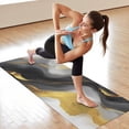 thumbnail image 6 of Black and Gold Marble Glitter Streaks Pattern Hot Yoga Mat Towel Non Slip for Hot Yoga - Quick-Drying Yoga Mat Cover with 4 Corner Pockets with Travel Bag - Hot Yoga Towel Non Slip 74"x26", 6 of 6