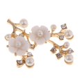 thumbnail image 3 of 1 Uds., Botones de flores de perlas de de imitación de cristal, joyería de boda DIY, adornos para el cabello para mujeres, botón de diamante Baoblaze Aleación de cristal Flatback botones, 3 of 8