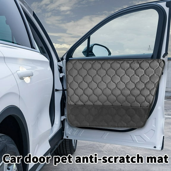 Car Door Protector for Dogs Pet Car Door Cover-Waterproof Scratchproof Nonslip Durable Car Door Protector, Machine Washable Pet Vehicle Door Guard(20.5"×27.5",Black)
