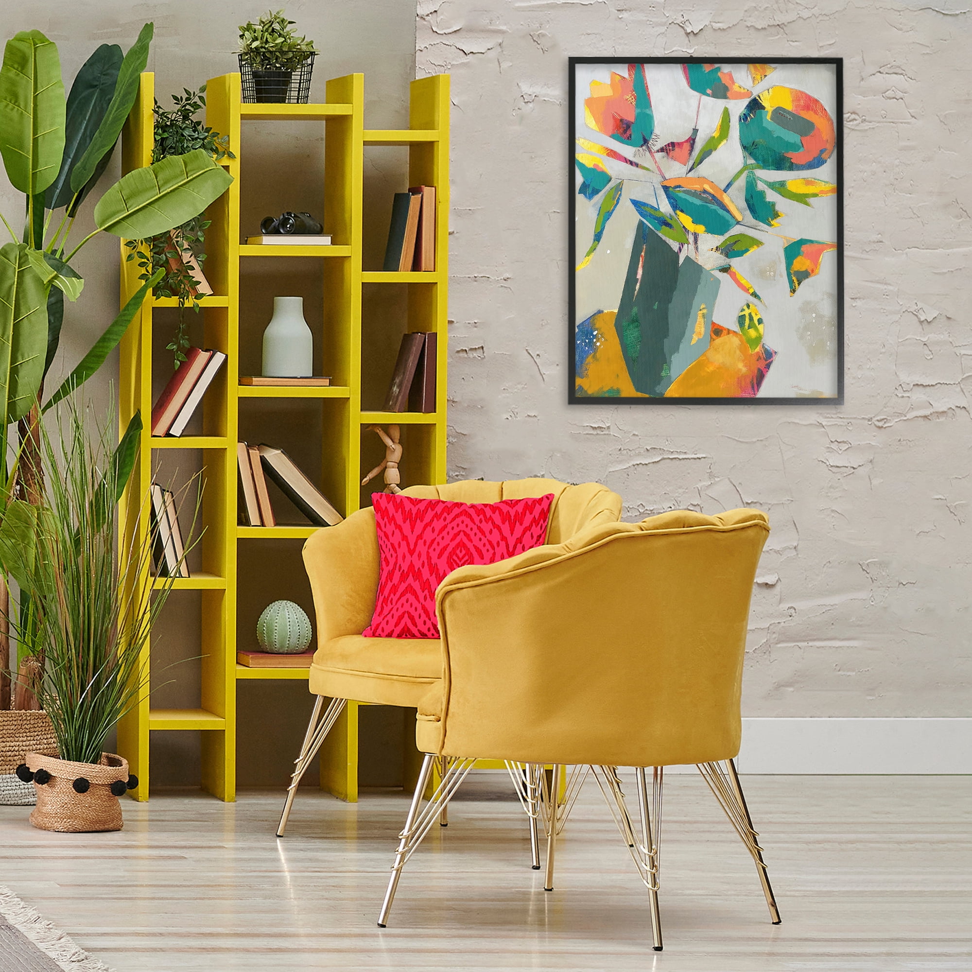 Mischief & Merrymaking Abstraction Black Framed Giclee Art, design by Dianna Fritzler
