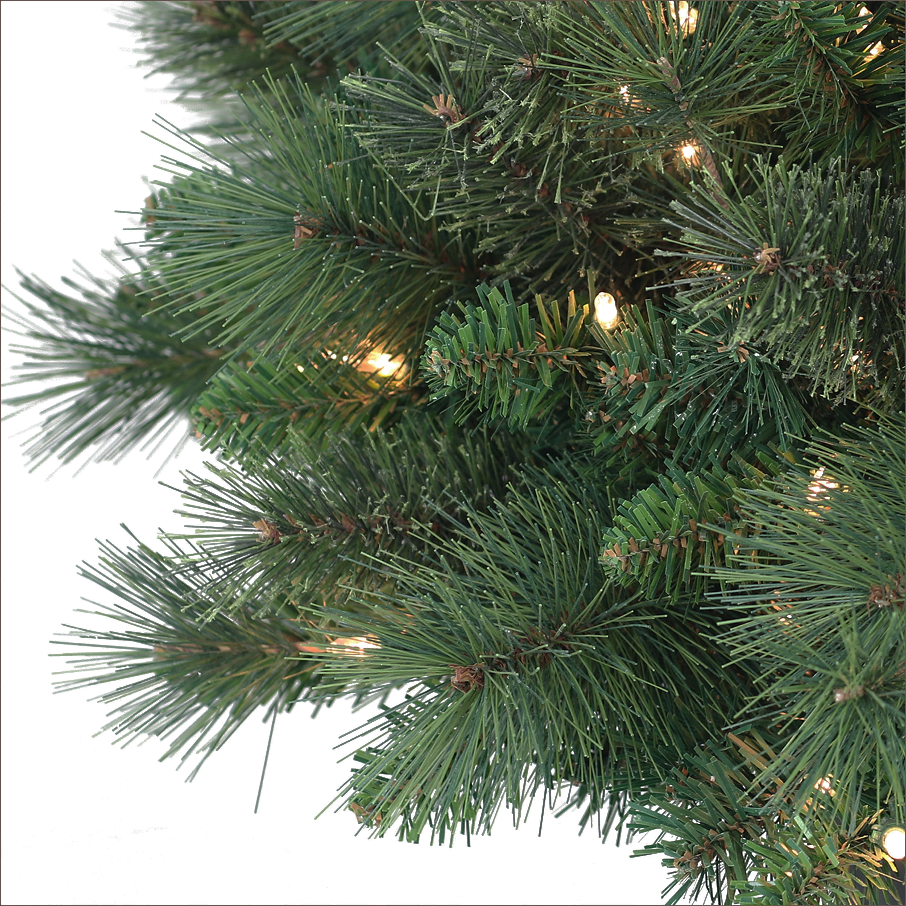 Puleo International 6.5 ft Pre-Lit Teton Artificial Pine Tree 955 Tips with 400 Clear LED Lights