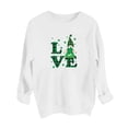 thumbnail image 4 of Charella Sweatshirts for Women St Patricks Day Decorations Long Sleeve Crewneck Tops 2024 Trendy T-shirt,White,XL, 4 of 5