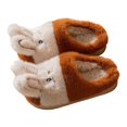 thumbnail image 2 of Fozruso Girls Bunny Slippers Indoor Shoes Warm Cozy Winter Slippers For Kids Soft Lined Ons With Cute Rabbit Print Design,Girls Warm Winter Slippers Sizes 12 Little Kid(6-7 Years), 2 of 5