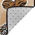 thumbnail image 4 of DouZhe Hearts Leopard Tiger Zebra Texture Rugs Doormat, Non-Slip Machine Washable Carpets Floor Door Mat , 36" x 24", 4 of 7