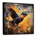 thumbnail image 2 of Designart "Vintage Flight of Duck at the Pond IV" Animals Framed Wall Art - Traditional Blue Duck Entryway Framed Wall Art, 2 of 6