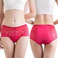 thumbnail image 6 of Women Lace Menstrual Period Panties Leak Proof Sanitary Cotton Underwear Middle Waist Physiological Period Briefs, 6 of 10