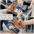 thumbnail image 4 of For Apple iPhone 16 Wallet Case Ultra-Slim Profile Vintage Leather Texture, Wallet For Women Men Card Holder Magnetic Clasp Kickstand Folio Case,Brown,For iPhone 16, 4 of 7