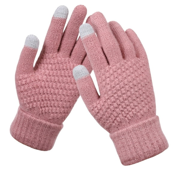 ZJXFGS Women'S Thick Warm Gloves Winter Knitted Gloves Men'S Snowflake Gloves Women GlovesWomens Gloves Womens Gloves with Touchscreen Fingers Guantes Para Frio Mujer Multi-color One Size