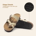 thumbnail image 4 of DREAM PAIRS Women's Cork Style Slides Comfortable Arch Support Sandals with ArchFrame Dual Midsole Suede Insole Slip-on Flat Sandals, 4 of 7