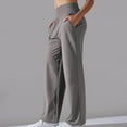 thumbnail image 6 of BXINGOHAI Wide Leg Pants for Women Yoga Pants With Pockets Stretch Loose Casual Lounge Pants Gray,M, 6 of 6