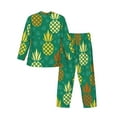 thumbnail image 2 of Kll Pineapples1 Sleepwear Mens Flannel Pajamas,Long Cotton Pj Set, 2 of 9