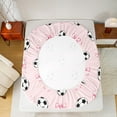 thumbnail image 5 of Manfei Football Soccer Game Bed Sheets,Sport Theme King Sheets,Cartoon Bow Knot Sheet Set For Girl Boy,Breathable Home Decor,4pcs, 5 of 7