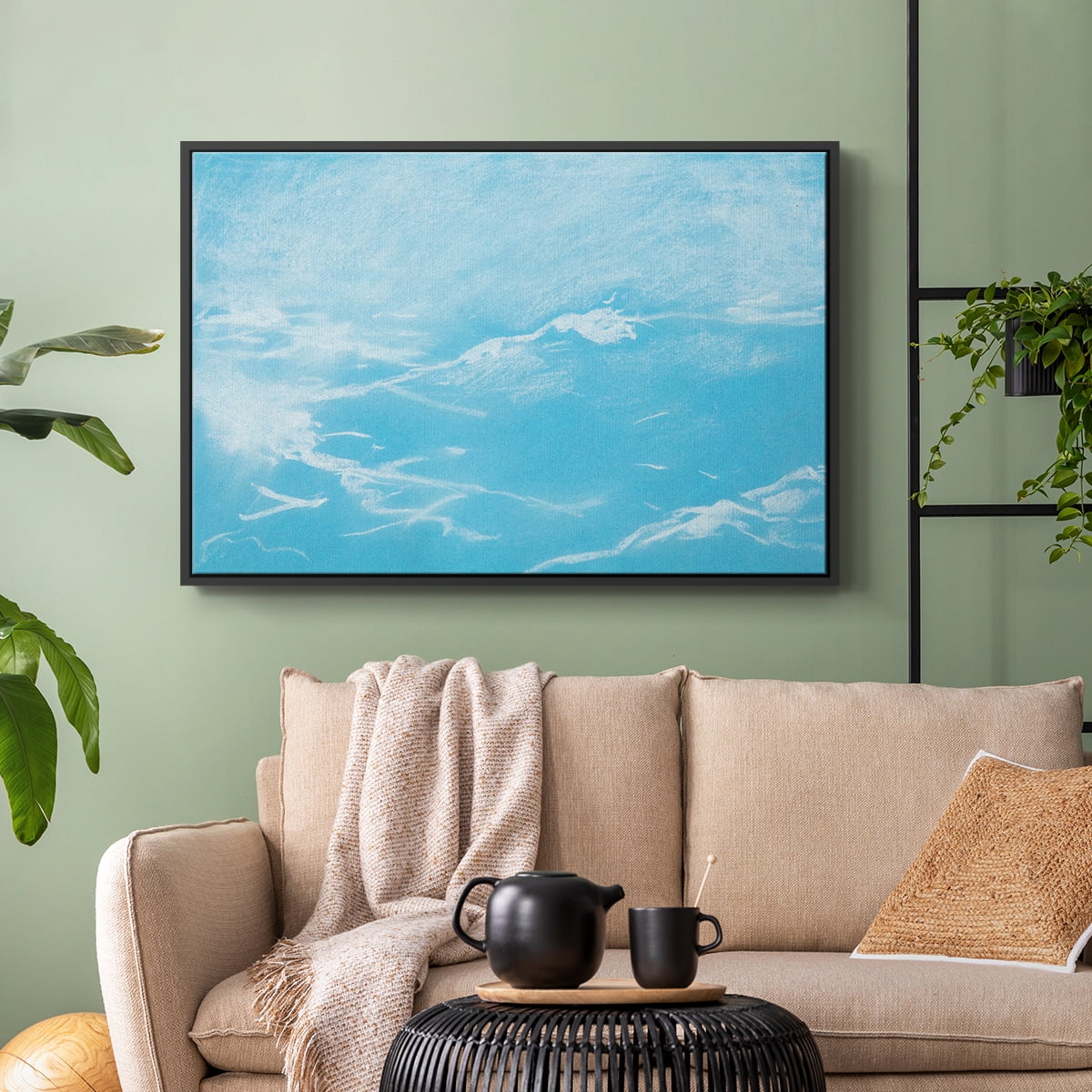 Vintage Landscape-CXLVI By Wexford Home Framed in Black Wood Gallery Wrapped Canvas 25 in. x 37 in.