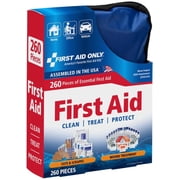 First Aid Only Comprehensive 260-Piece All-Purpose Emergency First Aid Kit for Home and Travel Use