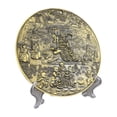 thumbnail image 2 of Placa decorativa con soporte de exhibición, placa de aleación, adorno de fenshui para el hogar, estatua del dios chino de la riqueza para estantería Oro, 2 of 8