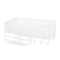 thumbnail image 2 of Cesta de pared colgante de alambre de metal resistente, organizador de cocina, cesta de almacenamiento rectangular S blanca con gancho, 2 of 9
