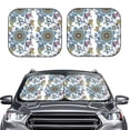 thumbnail image 2 of Kll Flowers And Butterflies Windshield Sun Shade 2-Piece Foldable Car Front Window Sunshade For Most Sedans Suv Truck - Auto Sun Blocker Visor Protector Blocks Max Uv Rays - Medium, 2 of 7