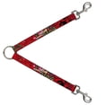 thumbnail image 1 of Buckle Down Dog Leash Splitter Mom Dad Red 1 Foot Long 1 Inch Wide, 1 of 1