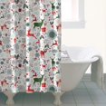thumbnail image 4 of White Christmas Deer and Gift Pattern Shower Curtain 36"x72" ,Bathroom Decorative Shower Curtains Set with 12 Hooks,Modern Waterproof Washable Shower Curtain, 4 of 6