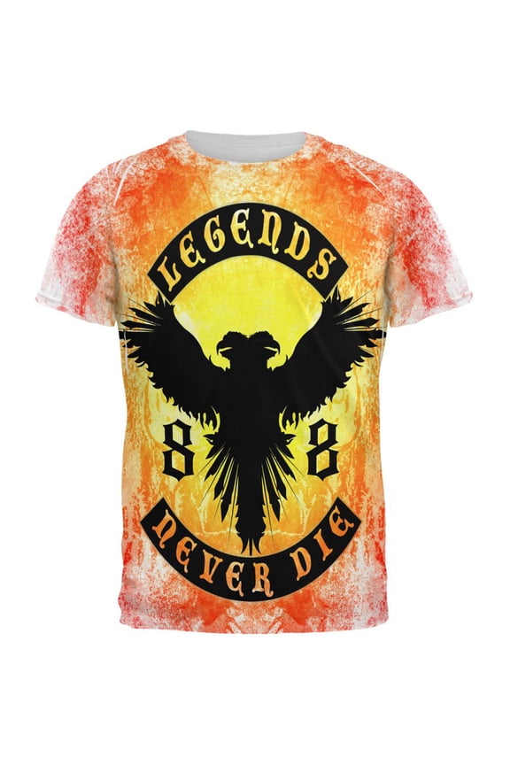 Legends Never Die Phoenix Fire Birthday All Over Mens T Shirt Multi LG