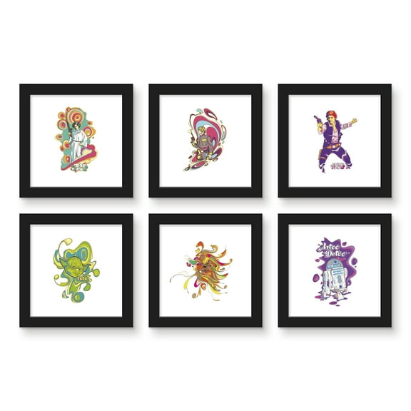 Gallery Pops Star Wars: Saga - Pop 70s Character Wall Art Bundle (6-Pack)