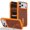 Orangebrown, variant on Designed for iPhone 17 Pro Case, Tech Fabric + PC + Metal Material, 360° Rotating Adjustable Bracket Shockproof Drop Protective Ultra Slim Lightweight Phone Case Cover, Blue