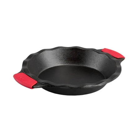 

Lodge Cast Iron Crimped Pie Pan Seasoned Dual Handles with Grips 9 inch