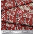 thumbnail image 3 of Soimoi Satin Silk Fabric Leaves Watercolor Print Sewing Fabric Yard 42 Inch Wide, 3 of 3