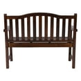 thumbnail image 5 of Shine Company Traditional Cedar Wood Patio Porch Garden Bench in Brown, 5 of 6