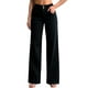 thumbnail image 4 of Jeans de pierna ancha para mujer, casuales, de cintura alta, elásticos, holgados, pantalones de mezclilla sueltos, negros, talla X-Large., 4 of 4
