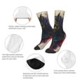 thumbnail image 3 of Fuzoiu Colorful Ink Cute Horse Print Kids Socks For Boys Girls,Grip Crew Socks with Non Slip,Lightweight Stretch Crew Socks,Toddlers Crew Boot Socks, 3 of 5