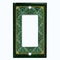 thumbnail image 5 of Metal Light Switch Plate Cover Elegant Victorian Floral Damask Frame Green FRA079, 5 of 13